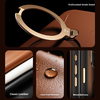 iPhone 17 Pro Max Torras - QPRO Leather Series - Barna tok - 4. kép