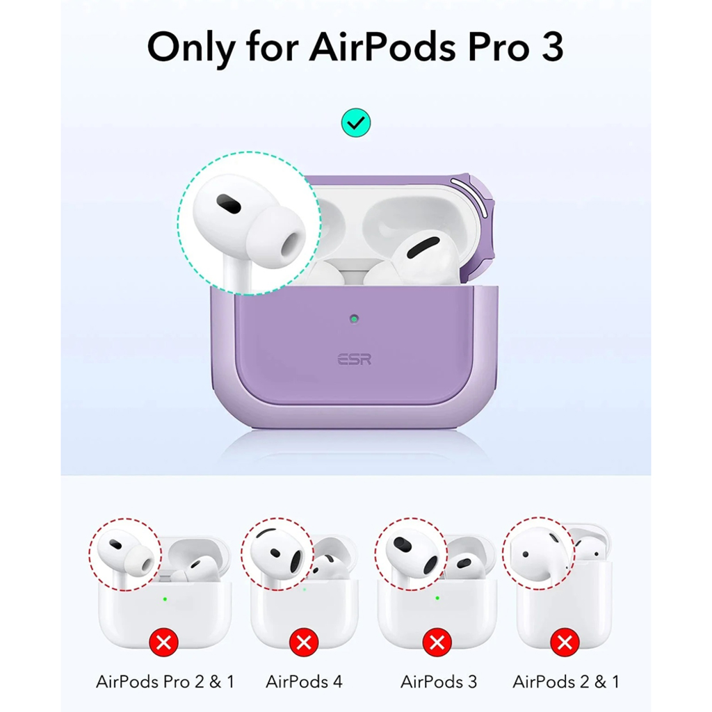 Apple AirPods Pro 3 ESR Orbit Hybrid HaloLock - Levendula tok - 9