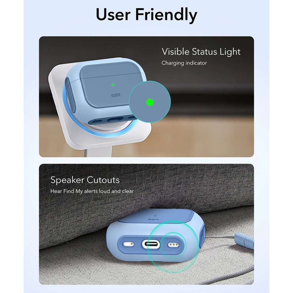 Apple AirPods Pro 3 - Powder Blue ESR - Orbit Hybrid HaloLock tok - 8