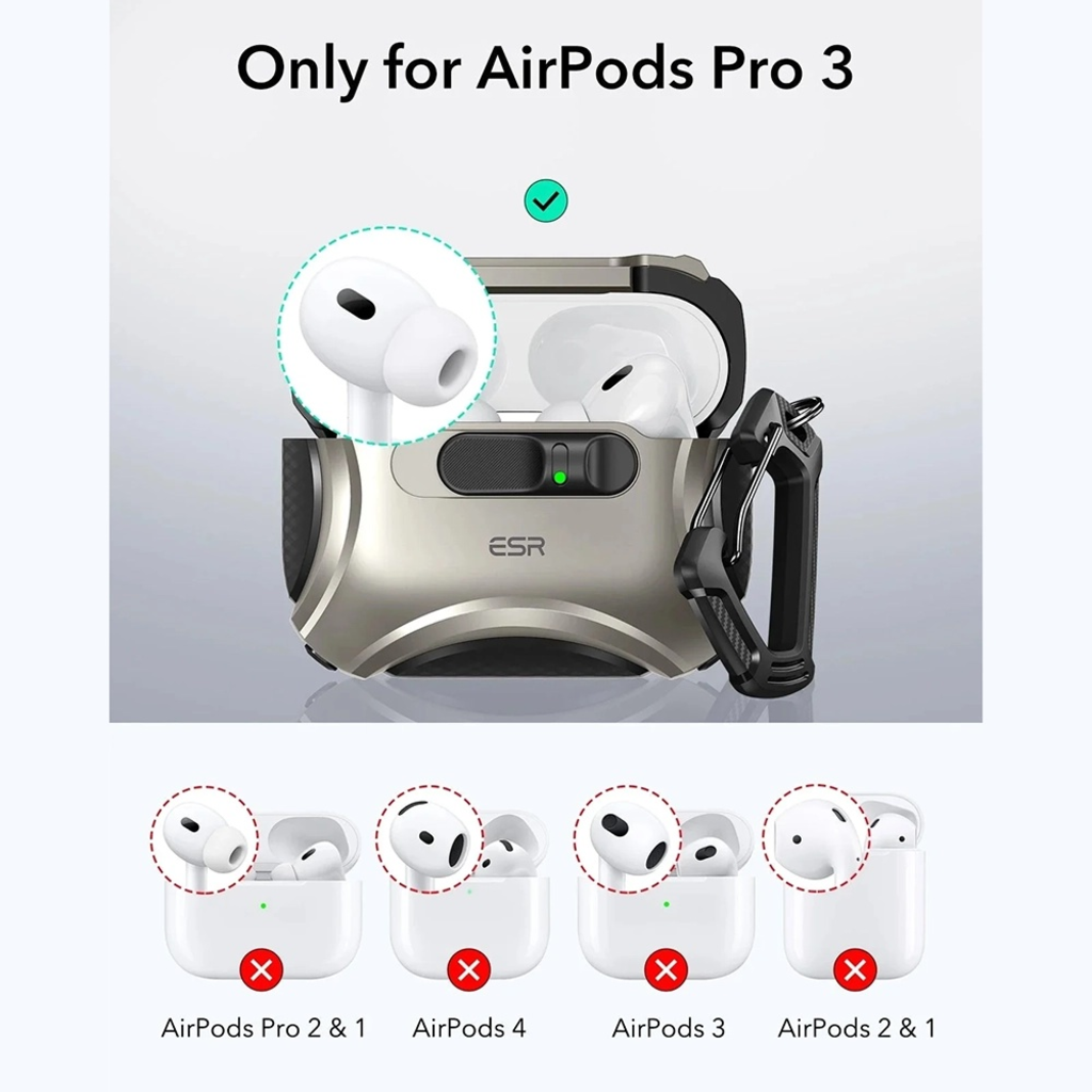 Apple AirPods Pro 3 Titanium ESR Cyber FlickLock HaloLock tok - 7