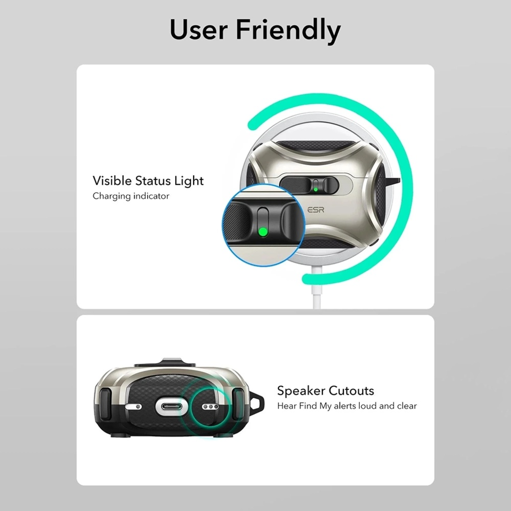 Apple AirPods Pro 3 Titanium ESR Cyber FlickLock HaloLock tok - 8