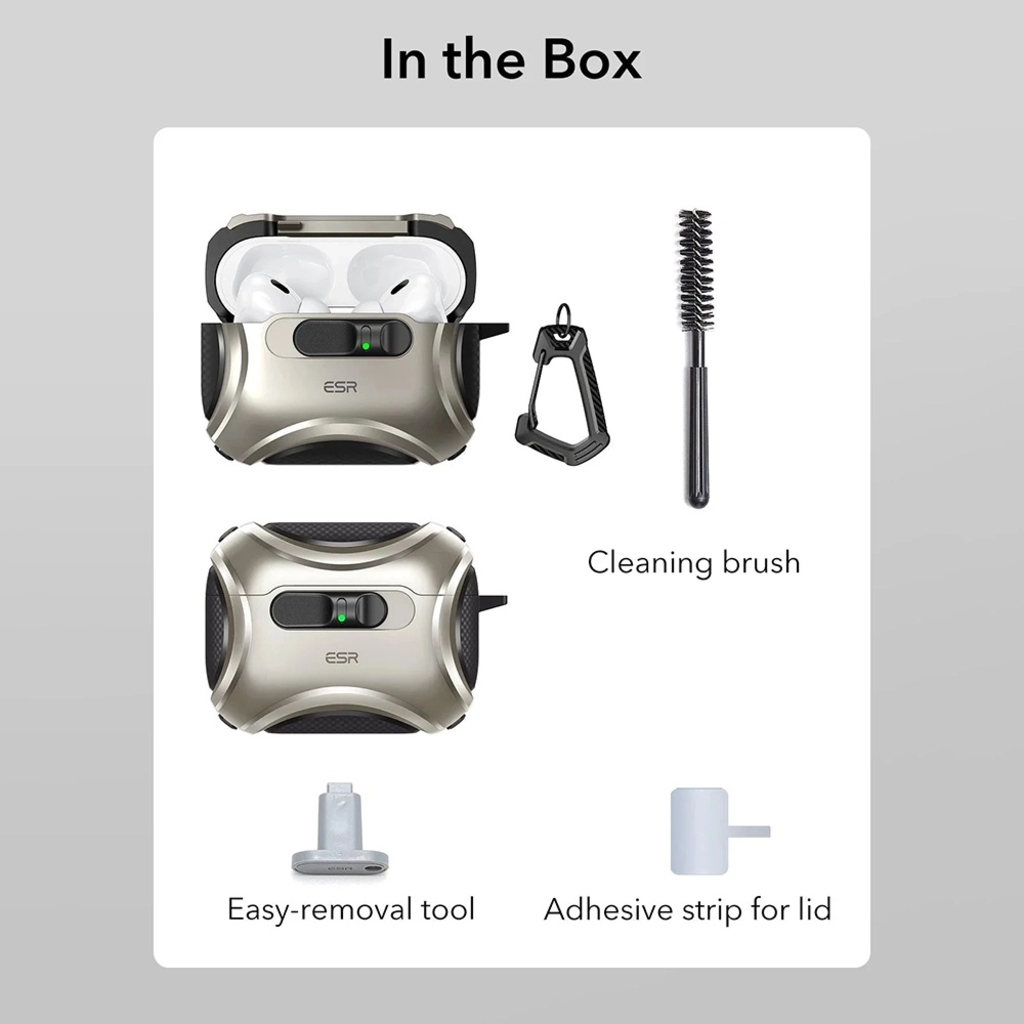 Apple AirPods Pro 3 Titanium ESR Cyber FlickLock HaloLock tok - 10