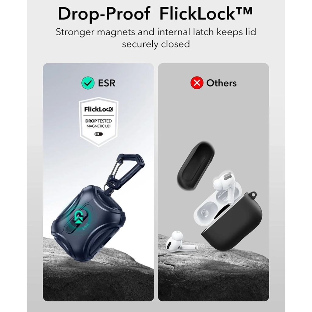Apple AirPods Pro 3 Kék ESR - Cyber FlickLock HaloLock tok - 8