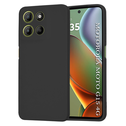 Motorola Moto G15 / G15 Power Techsuit - SoftFlex - Fekete tok Motorola Moto G15 / G15 Power Techsuit - SoftFlex - Fekete tok