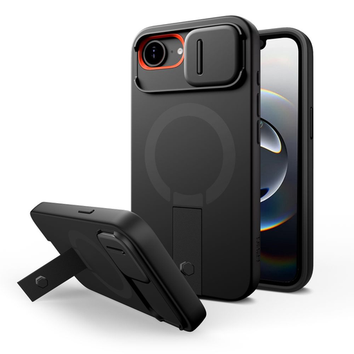 iPhone 16e Tech-protect Kevlar Aura Magsafe tok Fekete