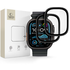 Apple Watch Ultra 1/2/3 (49 mm) Szkło Hartowane Tech-protect Glass Ring 2-pack fekete üvegfólia