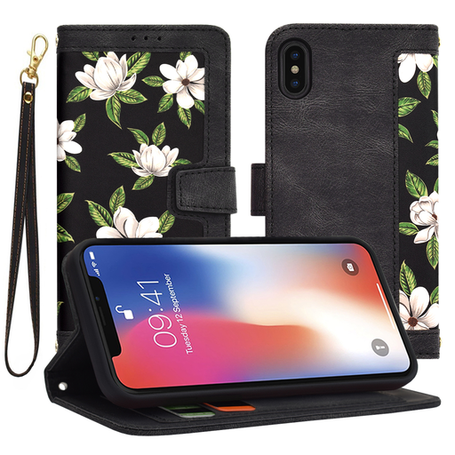 Apple iPhone X / iPhone XS Techsuit - FlipCraft - Flowers of the Dawn tok Apple iPhone X / iPhone XS Techsuit - FlipCraft - Flowers of the Dawn tok
