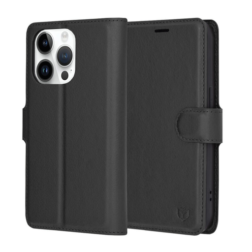 iPhone 14 Pro Fekete Techsuit - Leather Folio tok iPhone 14 Pro Fekete Techsuit - Leather Folio tok