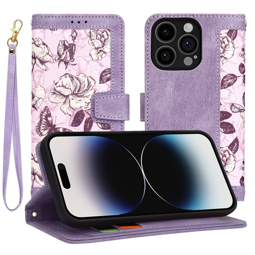 iPhone 14 Pro Techsuit FlipCraft - Mysterious Purple tok iPhone 14 Pro Techsuit FlipCraft - Mysterious Purple tok