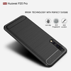 Huawei P20 Pro - Techsuit Carbon Silicone - Fekete tok - 3. kép