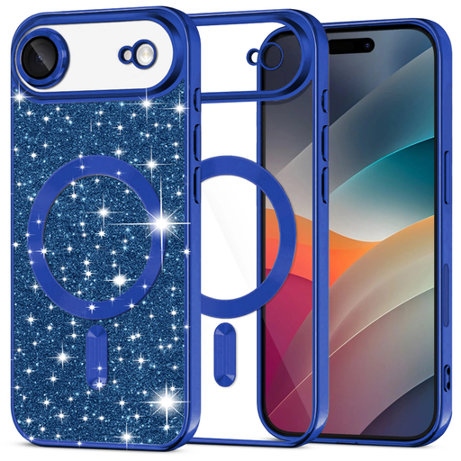 iPhone 17 Air Techsuit - Luxury Glitter MagSafe - Deep Blue tok iPhone 17 Air Techsuit - Luxury Glitter MagSafe - Deep Blue tok