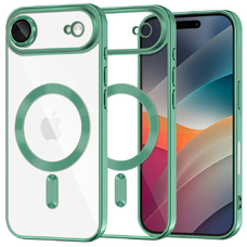 iPhone 17 Air Light Green Techsuit Luxury Crystal MagSafe tok