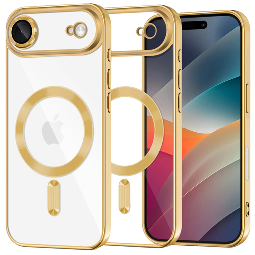 Apple iPhone 17 Air Techsuit Luxury Crystal MagSafe - Arany tok Apple iPhone 17 Air Techsuit Luxury Crystal MagSafe - Arany tok