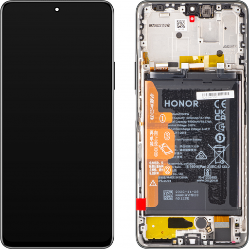 LCD kijelző modul Honor X9 5G / Magic4 Lite, akkumulátorral, éjfekete