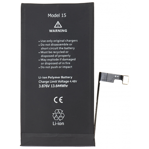 Akkumulátor Apple iPhone 15-hez, 3520mAh nagy kapacitású