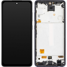 LCD kijelzőmodul Samsung Galaxy A52 5G A526 / A52 A525 / A52s 5G A528, OLED Verzió, Utángyártott, Fekete