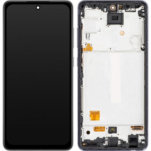 LCD kijelzőmodul Samsung Galaxy A52 5G A526 / A52 A525 / A52s 5G A528, OLED Verzió, Utángyártott, Fekete