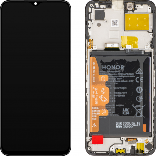 Honor X6 LCD kijelzőmodul akkumulátorral, Éjfekete Honor X6 LCD kijelzőmodul akkumulátorral, Éjfekete