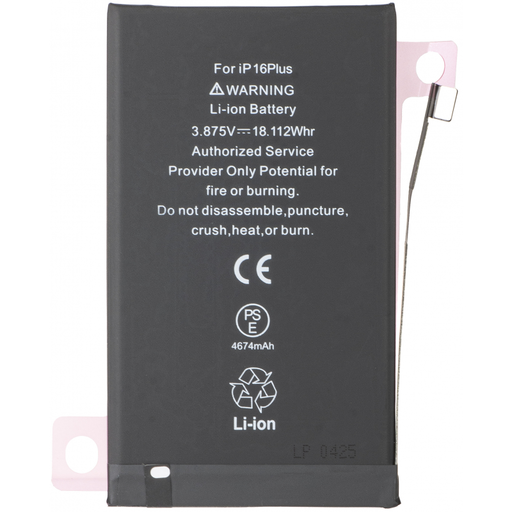 Akkumulátor Apple iPhone 16 Plus-hoz, 4674mAh kapacitás