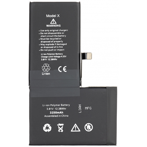 Akkumulátor Apple iPhone X-hez, 3250mAh nagy kapacitású