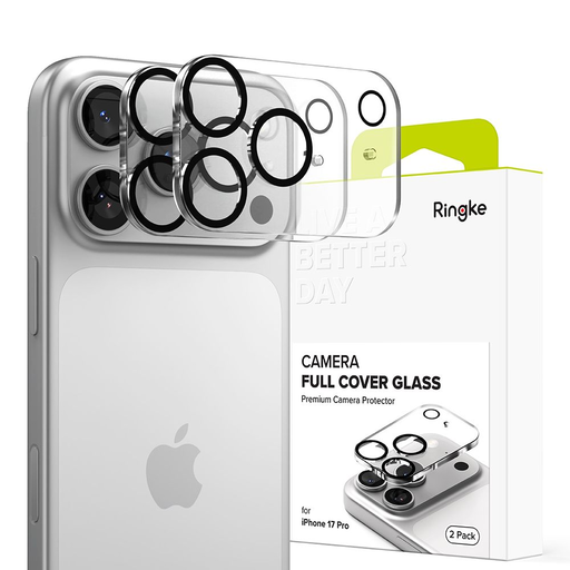 iPhone 17 Pro Ringke Kamera Teljes Borítás 2-pack üvegfólia Fekete iPhone 17 Pro Ringke Kamera Teljes Borítás 2-pack üvegfólia Fekete