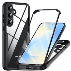 Samsung Galaxy S25 FE Fekete Techsuit - ColorVerse 360 Series + Képernyővédő tok