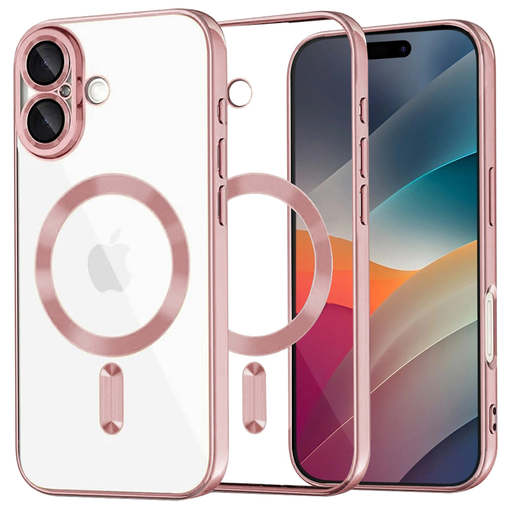 iPhone 17 - Pink Techsuit Luxury Crystal MagSafe tok iPhone 17 - Pink Techsuit Luxury Crystal MagSafe tok
