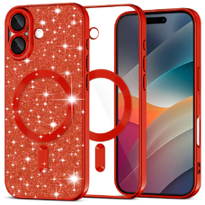 iPhone 17 Piros Techsuit - Luxury Glitter MagSafe tok