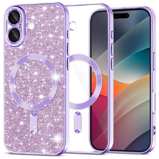 iPhone 17 Techsuit - Luxury Glitter MagSafe - Világoslila tok