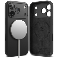 iPhone 17 Pro Max Fekete Ringke Silicone Magnetic MagSafe tok