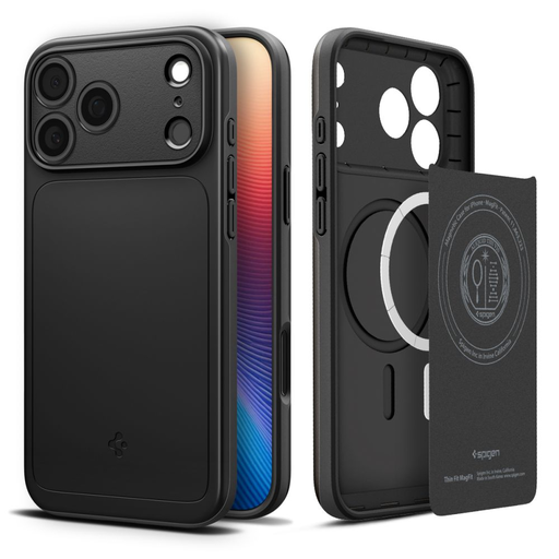 iPhone 17 Pro Max Spigen Thin Fit Mag Magsafe fekete tok iPhone 17 Pro Max Spigen Thin Fit Mag Magsafe fekete tok