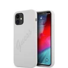iPhone 12 mini Guess GUHCP12SLSVSCR Silicone Vintage tok Cream színben