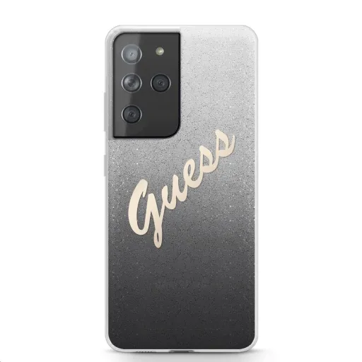 Samsung S21 Ultra Guess GUHCS21LPCUGLSBK Glitter Gradient Vintage tok flitteres fekete Samsung S21 Ultra Guess GUHCS21LPCUGLSBK Glitter Gradient Vintage tok flitteres fekete