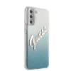 Samsung S21+ Plus Guess GUHCS21MPCUGLSBL Glitter Gradient Vintage tok flitteres világoskék - 2. kép