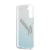 Samsung S21+ Plus Guess GUHCS21MPCUGLSBL Glitter Gradient Vintage tok flitteres világoskék - 3. kép