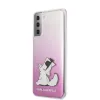 Samsung S21+ Plus pink tok Karl Lagerfeld KLHCS21MCFNRCPI Choupette Fun  thumbnail