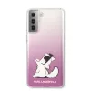 Samsung S21+ Plus pink tok Karl Lagerfeld KLHCS21MCFNRCPI Choupette Fun  - 1. kép