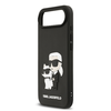 Karl Lagerfeld 3D Gumi Karl és Choupette tok iPhone 17 Air-hez fekete tok - 3. kép