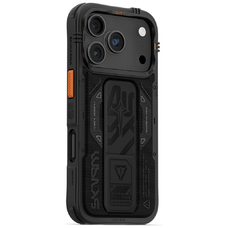 iPhone 17 Pro Skinarma Phantom tok mágneses töltéssel és tartóállvánnyal fekete tok