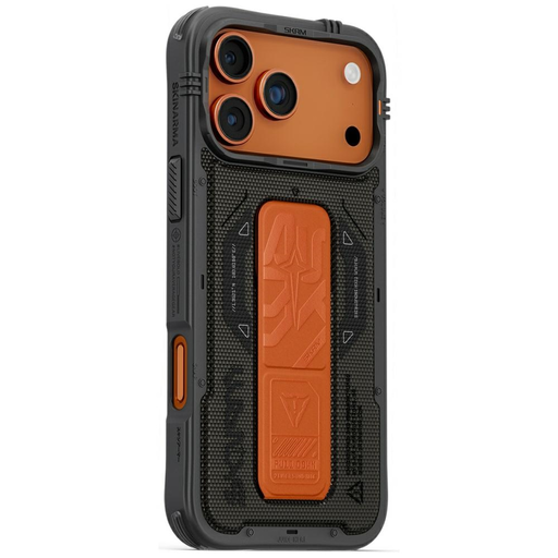 iPhone 17 Pro Max Skinarma Phantom tok mágneses töltéshez és fogóállványhoz Olajzöld tok