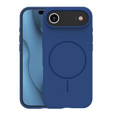 iPhone 17 Air Silicone Thin Mag sötétkék tok