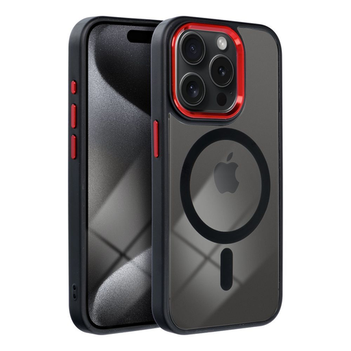 iPhone 17 Pro Color Edge Mag Cover tok fekete piros iPhone 17 Pro Color Edge Mag Cover tok fekete piros