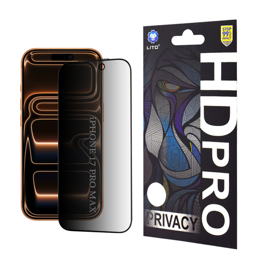 iPhone 17 Pro Max Black Lito - HD Pro Privacy üvegfólia iPhone 17 Pro Max Black Lito - HD Pro Privacy üvegfólia