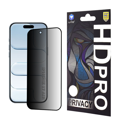 iPhone 17 Air Lito - HD Pro Privacy - Fekete üvegfólia iPhone 17 Air Lito - HD Pro Privacy - Fekete üvegfólia