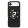  iPhone 17 Air fekete Karl Lagerfeld Liquid Silicone Karl és Choupette MagSafe tok - 1. kép