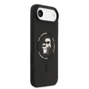 iPhone 17 Air fekete Karl Lagerfeld Liquid Silicone Karl és Choupette MagSafe tok - 2. kép