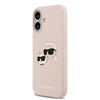  iPhone 17 Rózsaszín Karl Lagerfeld Liquid Silicone Kétfejes Mágneses tok - 0. kép