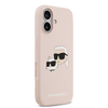  iPhone 17 Rózsaszín Karl Lagerfeld Liquid Silicone Kétfejes Mágneses tok - 2. kép