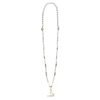 Guess Fehér Crossbody csuklópánt gyöngyökkel és 4G függőkkel - 0. kép