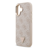  iPhone 17 Pink Guess PU Bőrtok 4G Strassz Háromszög Logó Aranykeret MagSafe tok - 3. kép